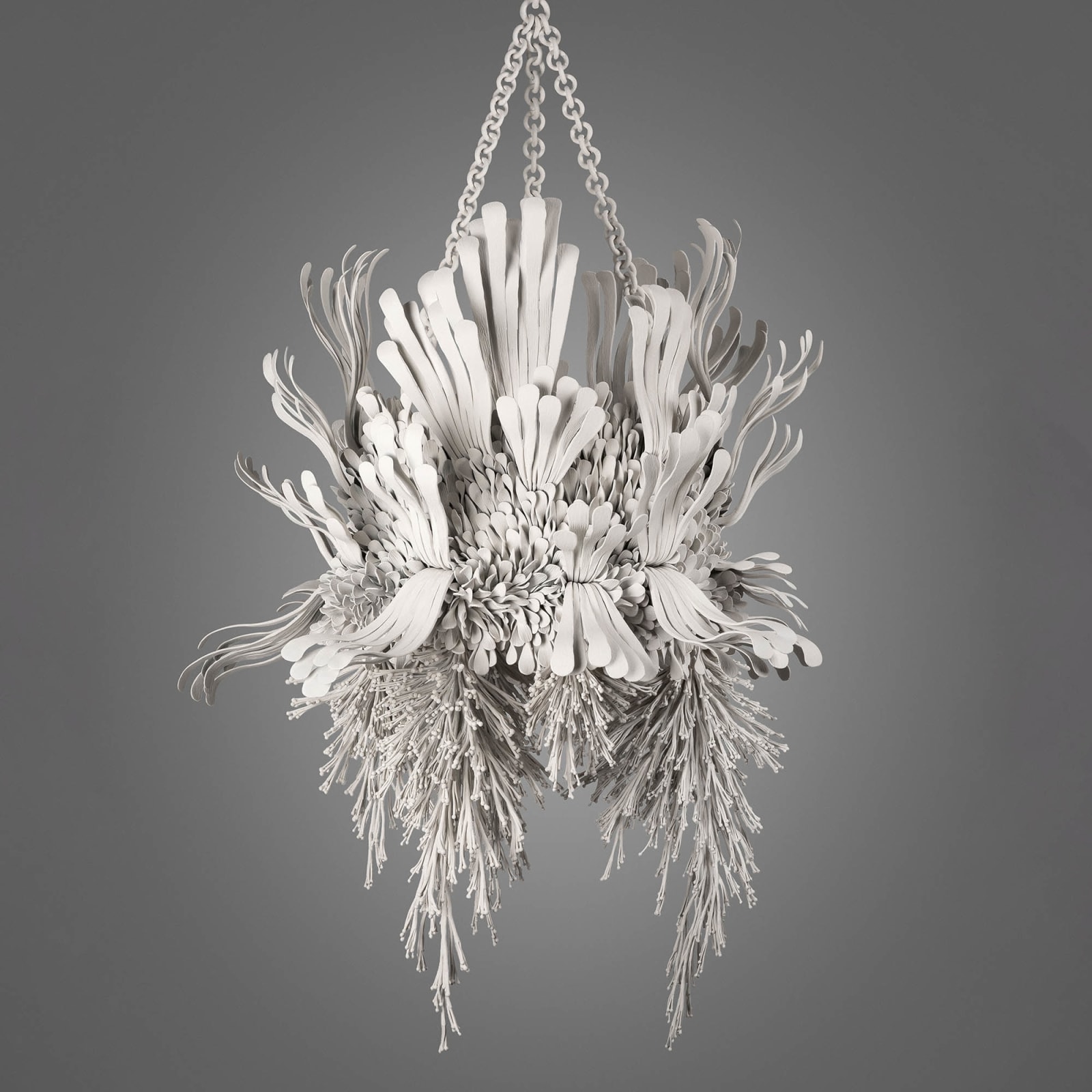 Junko Mori, Floating Chandelier; Pistia, 2024