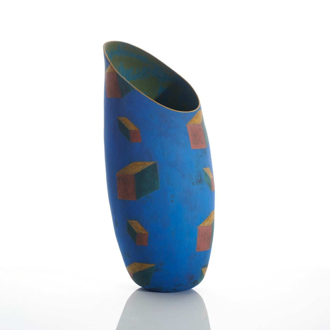 Elizabeth Fritsch, Blue Horn Vase II, Collision of Particles, 2005