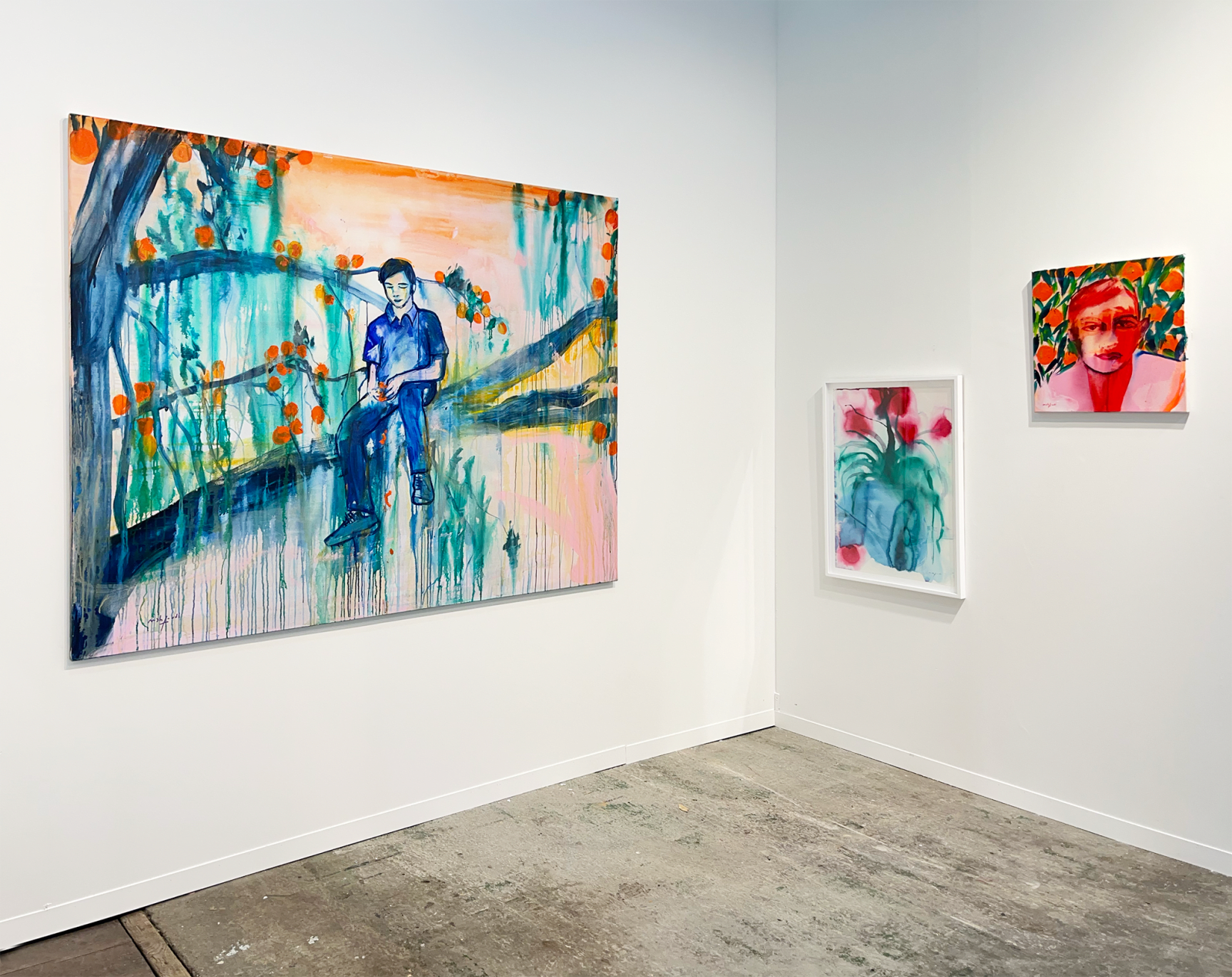 View of Omar Mahfoudi's work on AFIKARIS booth at Art Brussels