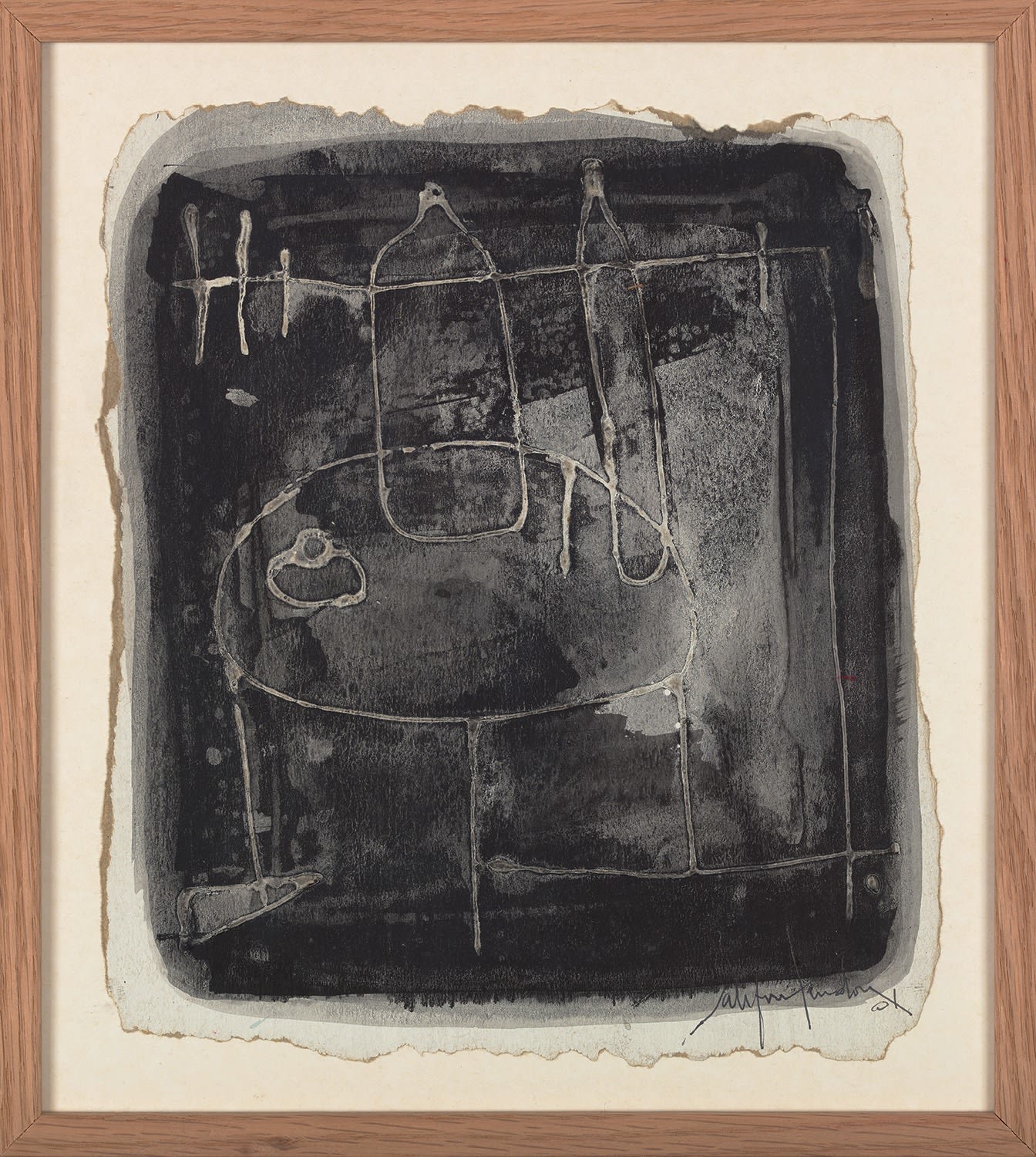 Salifou Lindou, Boite d’encre sur la table, 2001