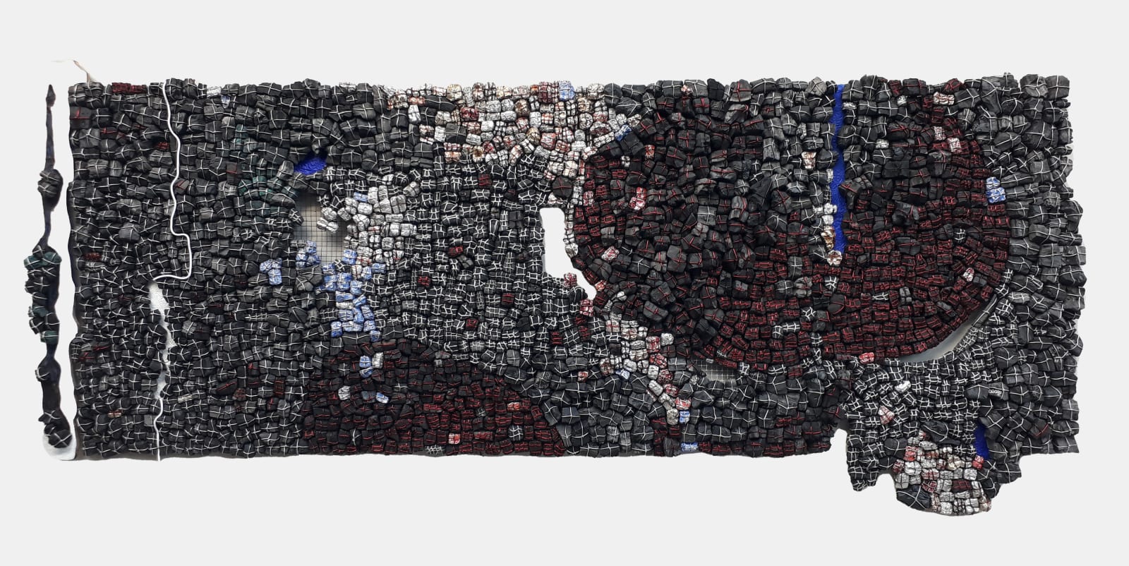 Eva Obodo. Nigerian Artist. Contemporary African Art. Nsukka school. Large-scale installations. Charcoal and rope sculptures. Fabric, burlap, and natural fibers. Tactile textures. Material hybridity. Memory and identity. Cultural narratives. Contemporary conceptual frameworks. Craftsmanship. Resilience. Contemporary culture