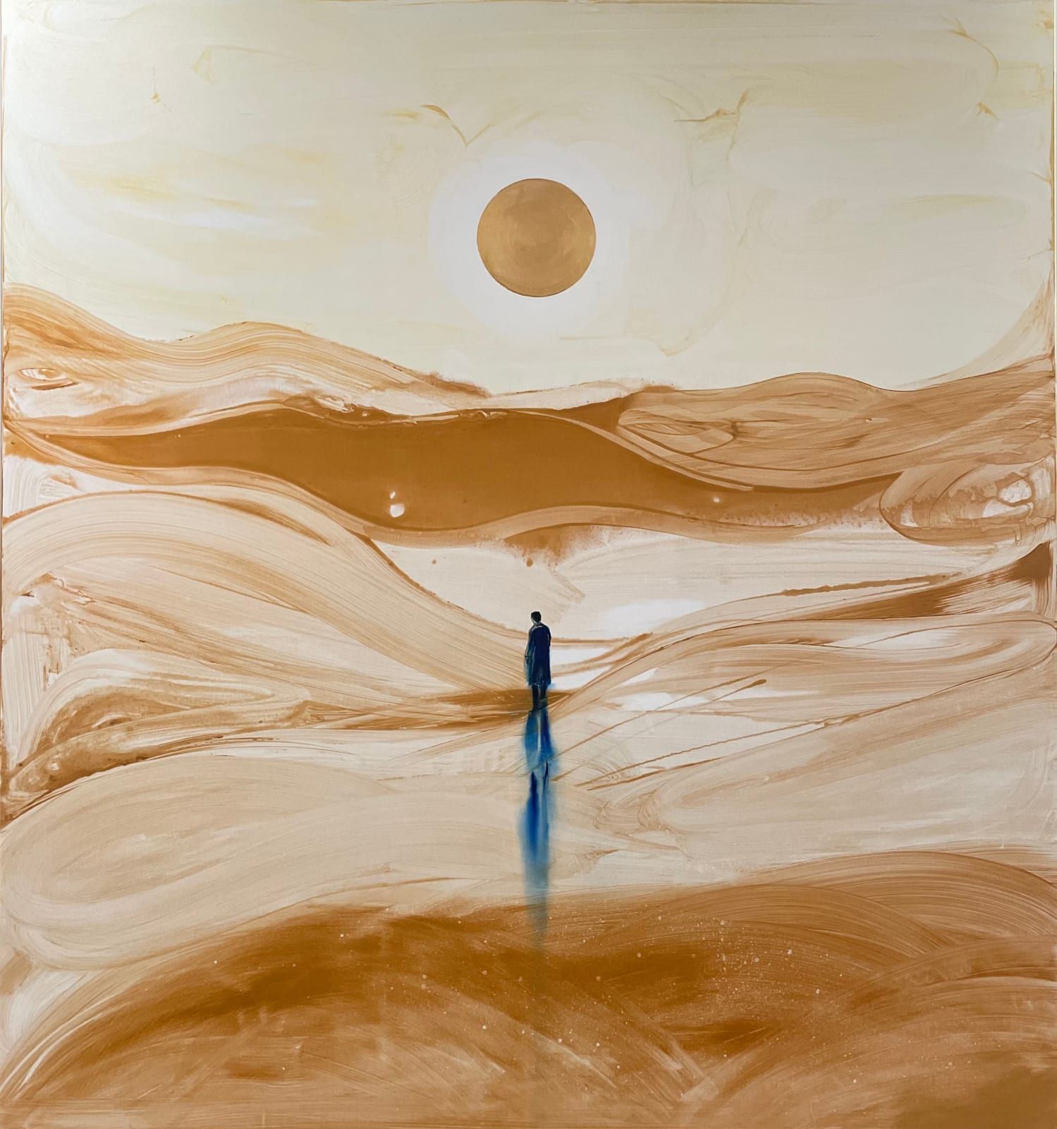 Omar Mahfoudi painting. Moroccan Artist. Contemporary art. Acrylic and ink on paper and canvas. Figurative. Abstraction. Cinematic paintings. Dreamy. Bold colours. Ink on paper.