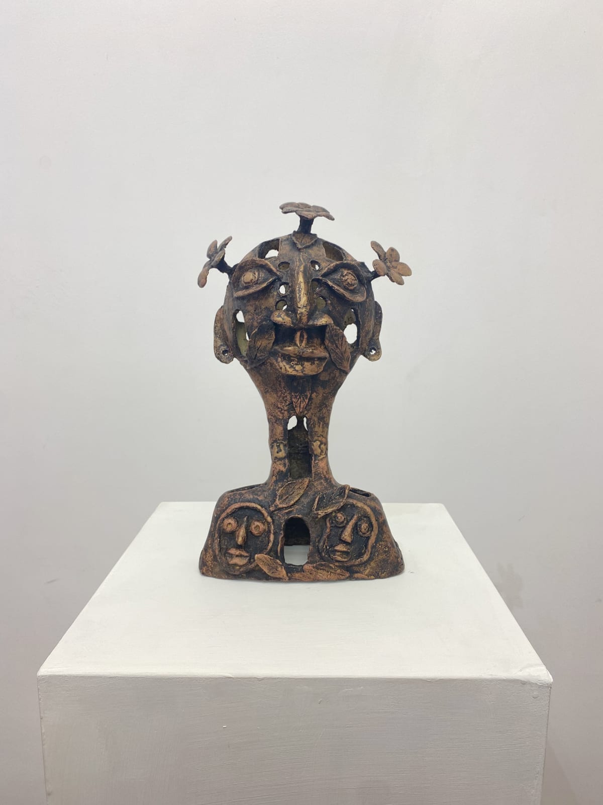 Hervé Yamguen sculpture. Bronze. Historical Cameroonian artist. Abstract figurative. AFIKARIS Gallery. Contemporary African Art in Paris. Cercle Kapsiki. Art genève 2024