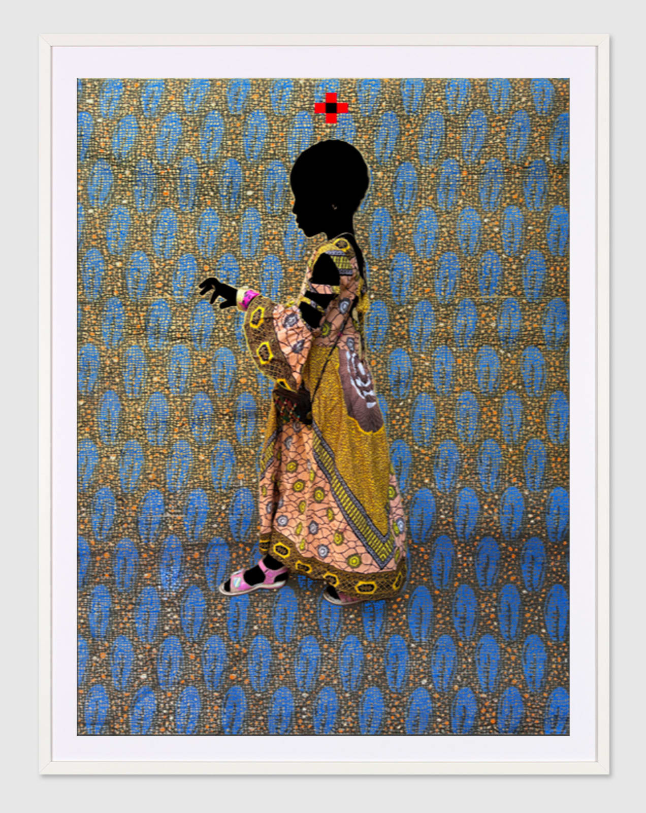 Saidou Dicko photograph. Burkinabè Artist. Contemporary African Art in Paris. AFIKARIS Gallery. Self-taught artist. Painted photography. Echoes to Peulh tradition. Figurative and poetic photography.