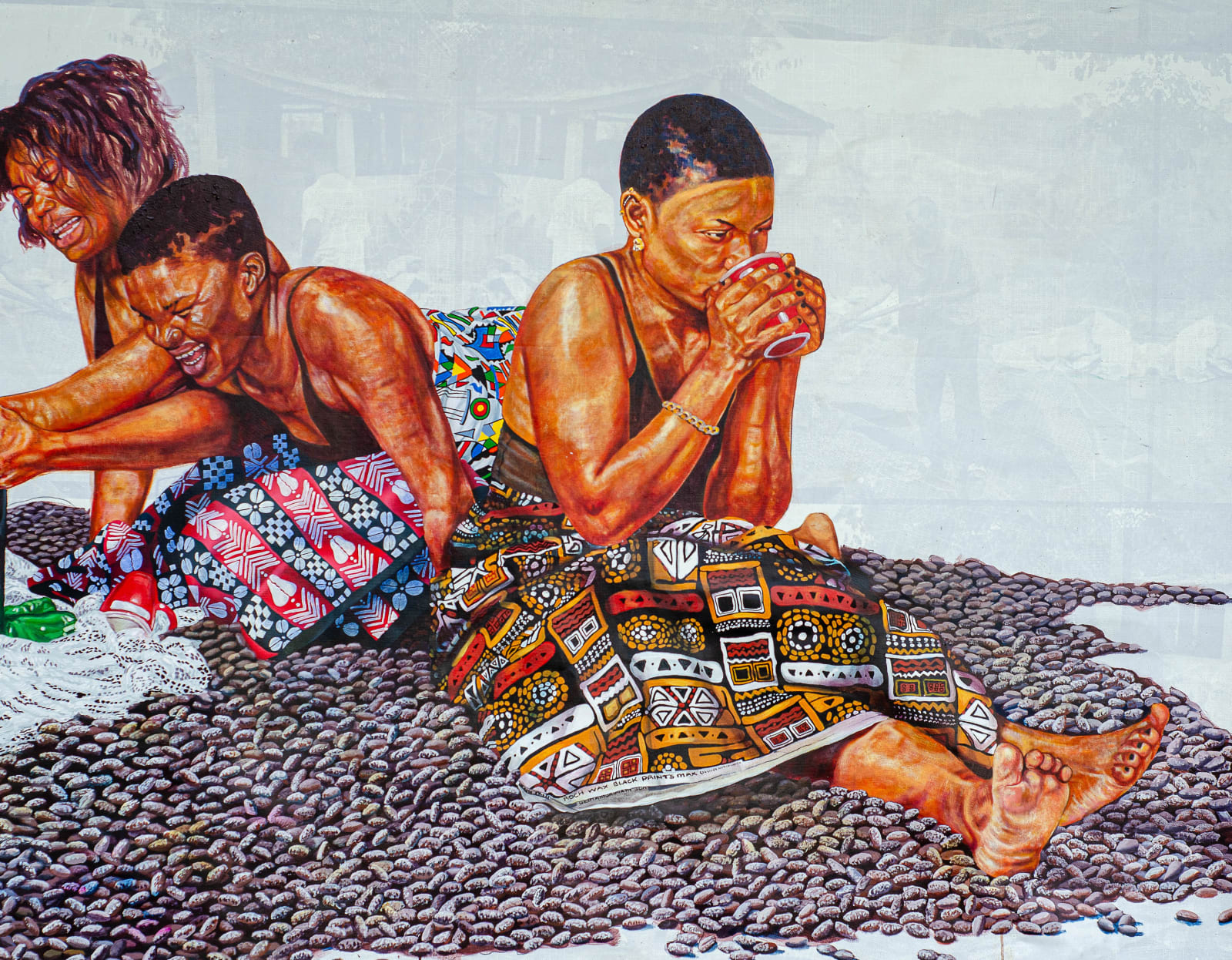 Artwork about cocoa by Jean David Nkot. AFIKARIS Gallery. Contemporary African art in Paris