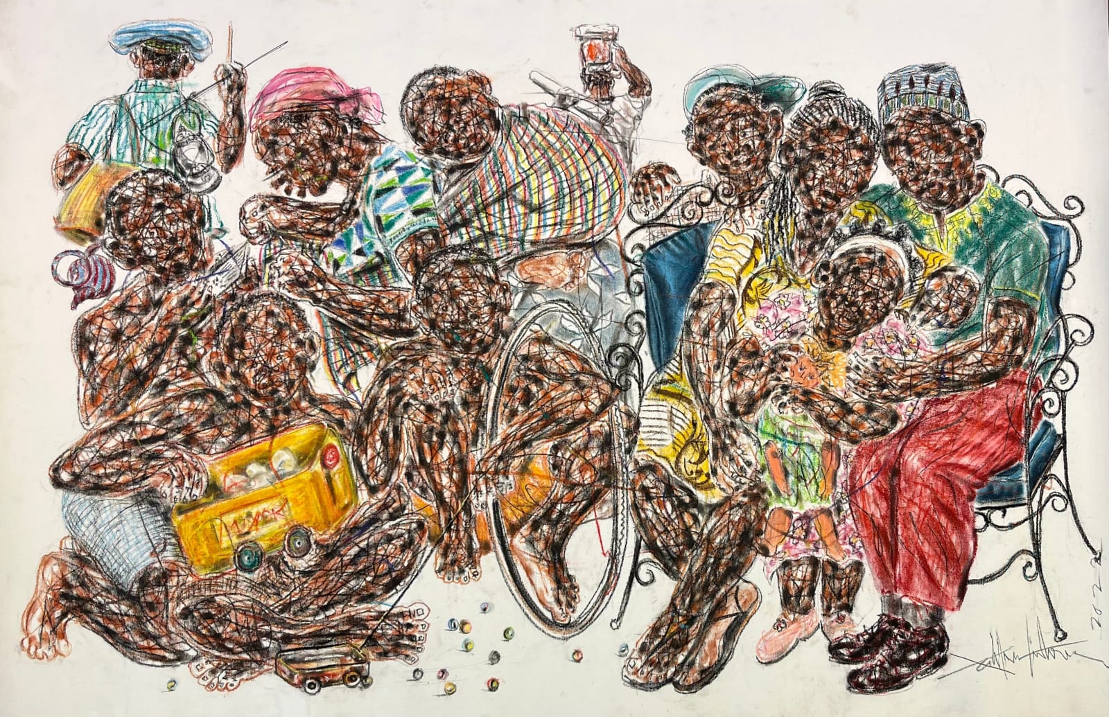 Salifou Lindou, L'exode et la famille #6, 2022