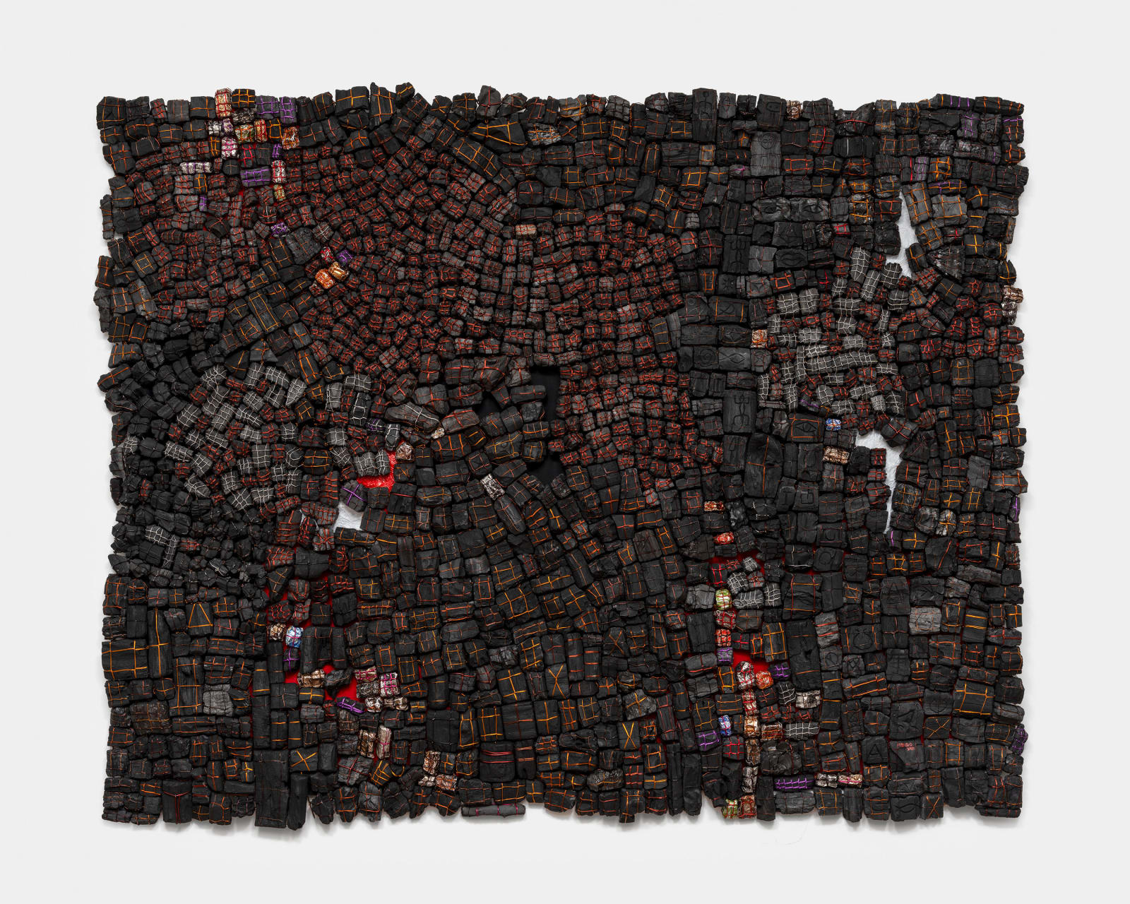 Eva Obodo. Nigerian Artist. Contemporary African Art. Nsukka school. Large-scale installations. Charcoal and rope sculptures. Fabric, burlap, and natural fibers. Tactile textures. Material hybridity. Memory and identity. Cultural narratives. Contemporary conceptual frameworks. Craftsmanship. Resilience. Contemporary culture