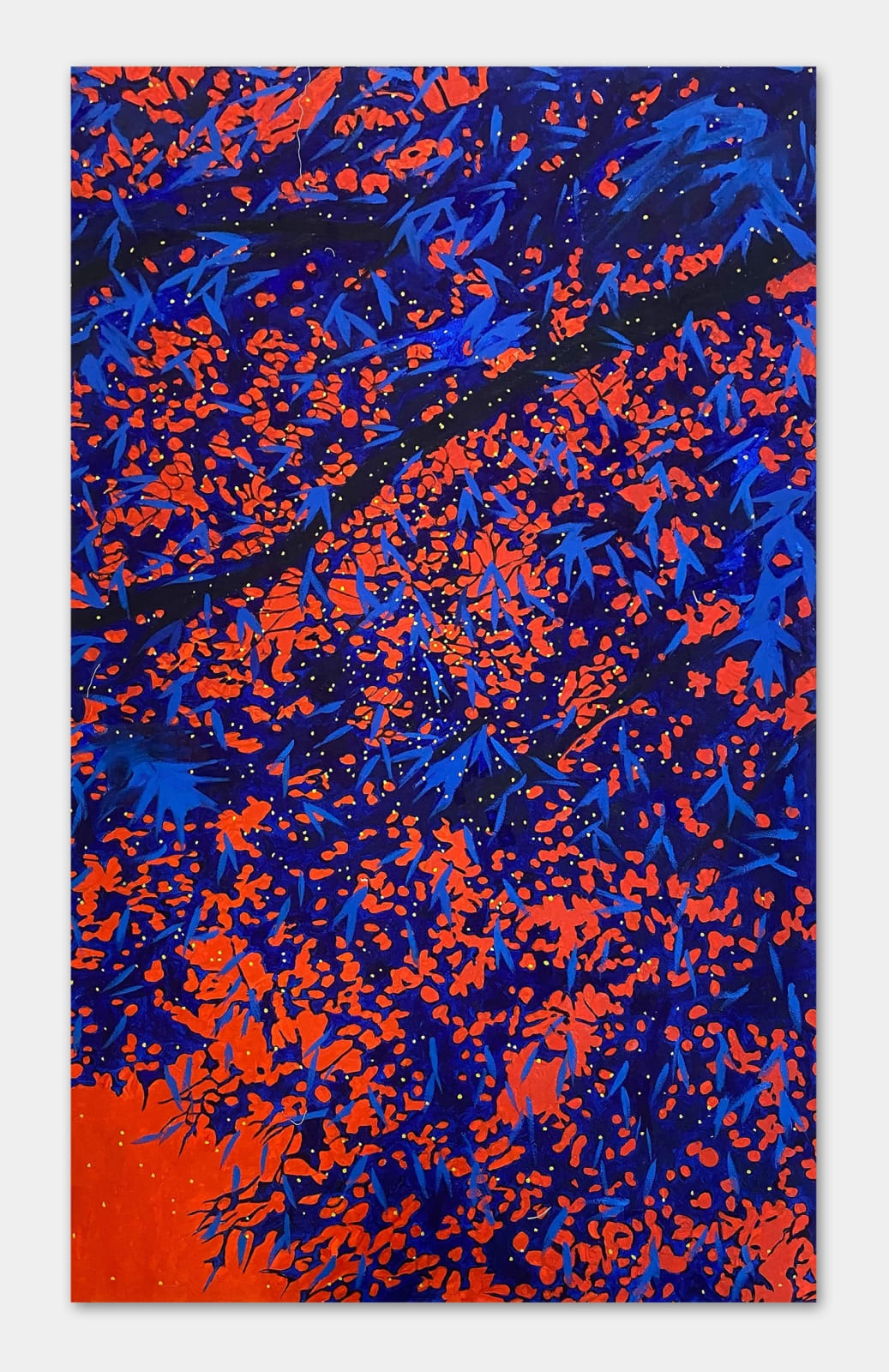 Boluwatife Oyediran. Painter. Contemporary African art. Contemporary figurative painting. Nigerian artist. Negative process. Oil and Acrylic on canvas. Abstract Landscape.