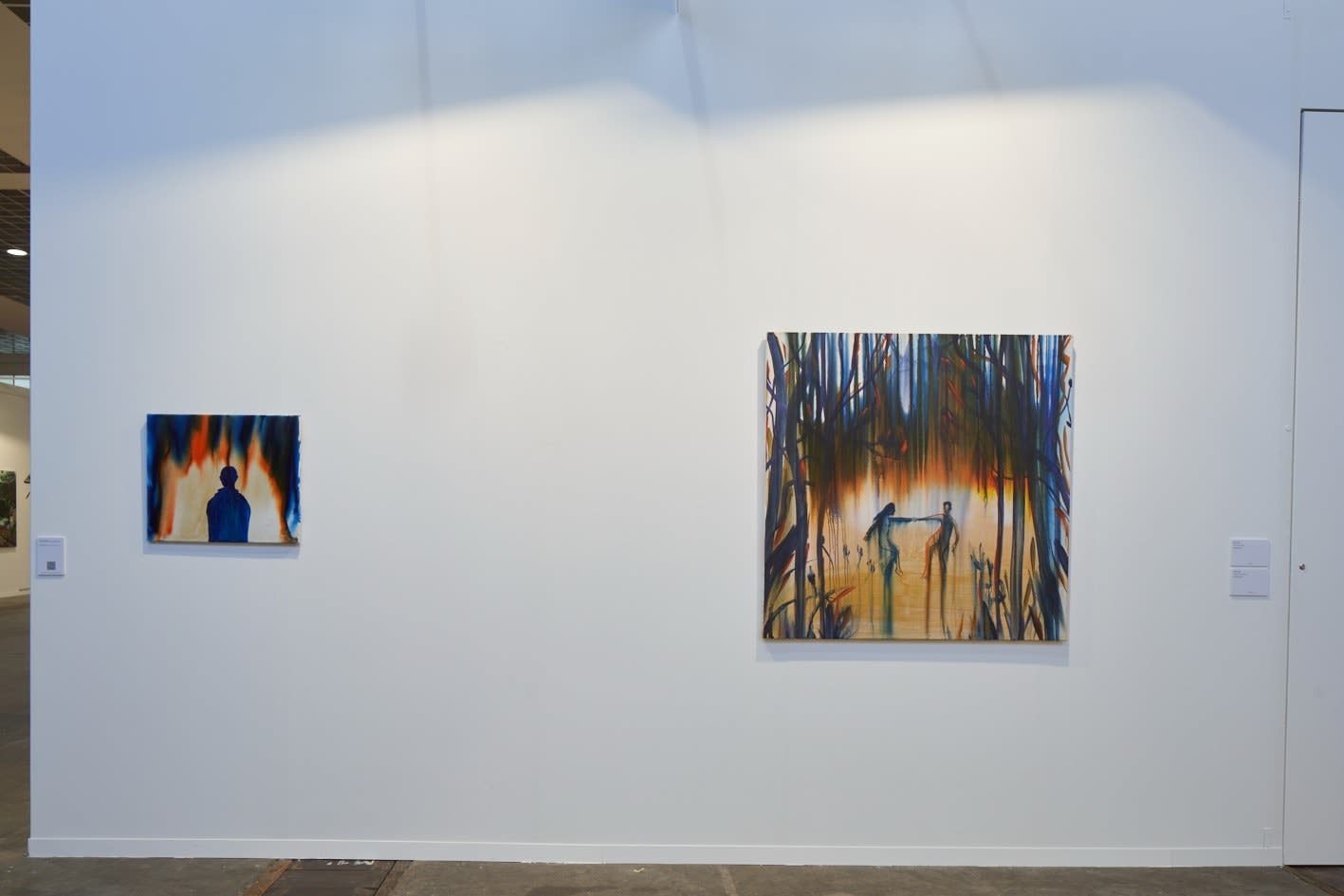 Omar Mahfoudi painting. Moroccan Artist. Contemporary art. Acrylic and ink on paper and canvas. Figurative. Abstraction. Cinematic paintings. Dreamy. Bold colours.