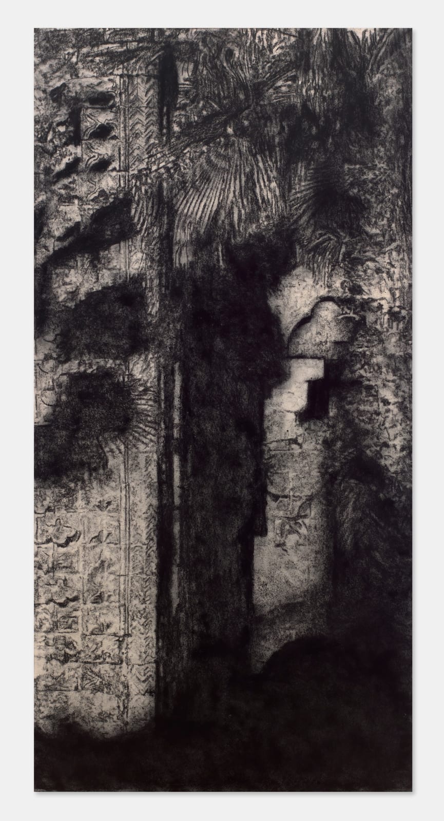 Nasreddine Bennacer. Algerian Artist. Contemporary African Art in Paris. AFIKARIS. Gouache on Japanese paper. Black and White. Between abstraction and figuration. Hybridity of techniques. Quest for identity. Art contemporain africain. Work balances abstraction and figuration, blending hybrid techniques in a quest for identity.