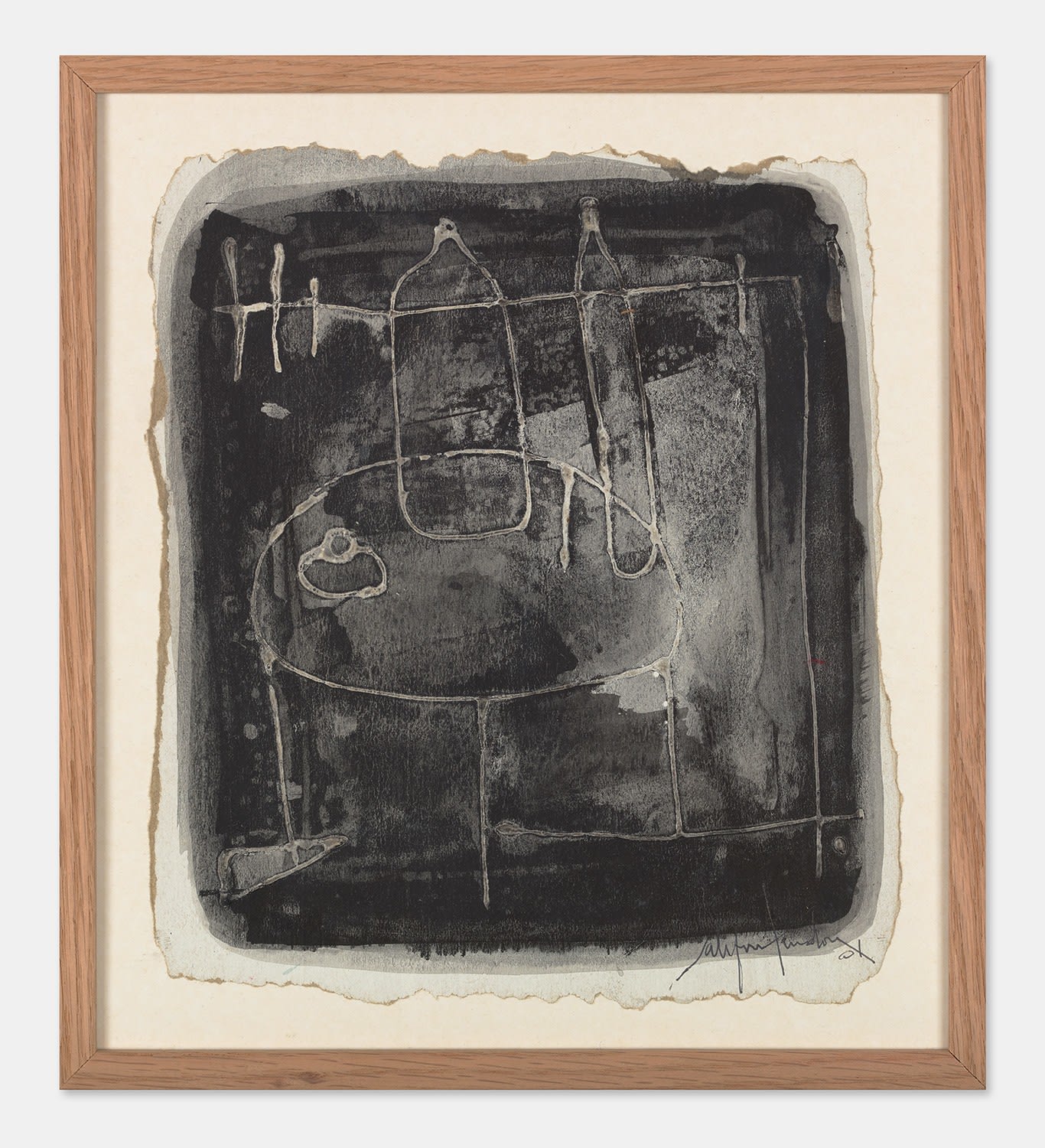 Salifou Lindou, Boite d’encre sur la table, 2001