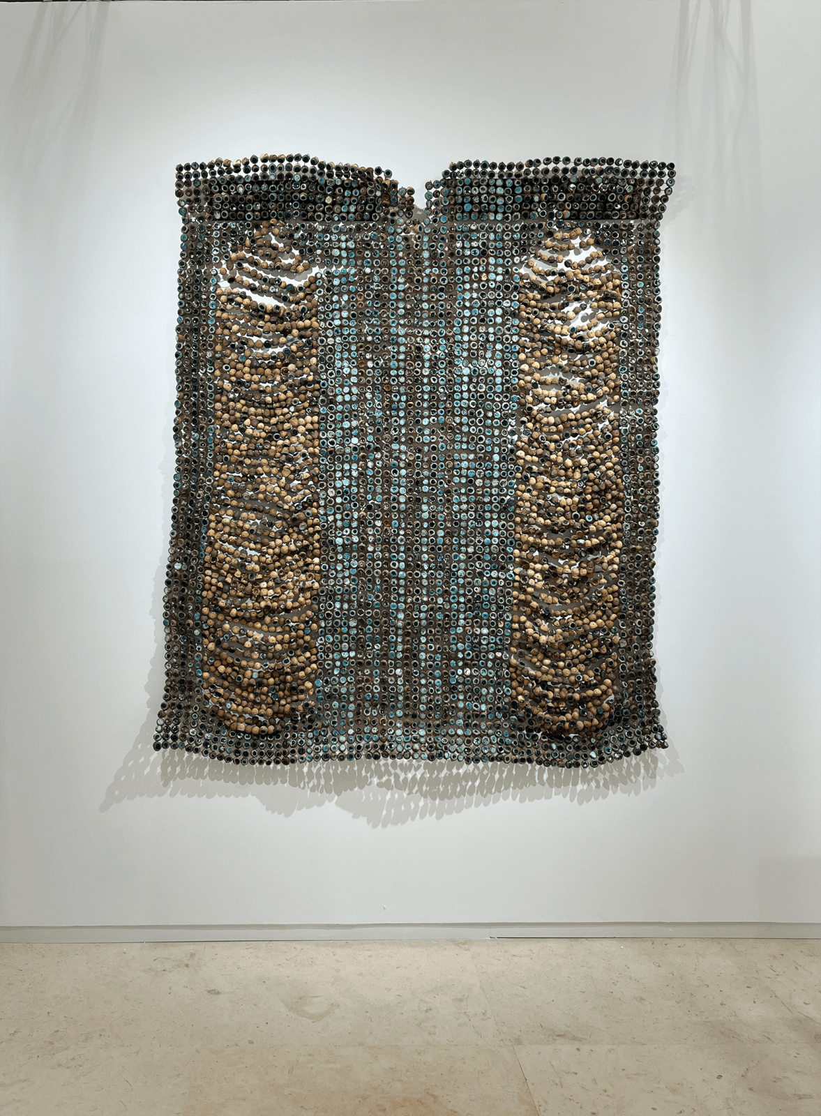 Ozioma Onuzulike, wall tapestry. Clay. 1-54 Marrakech. AFIKARIS