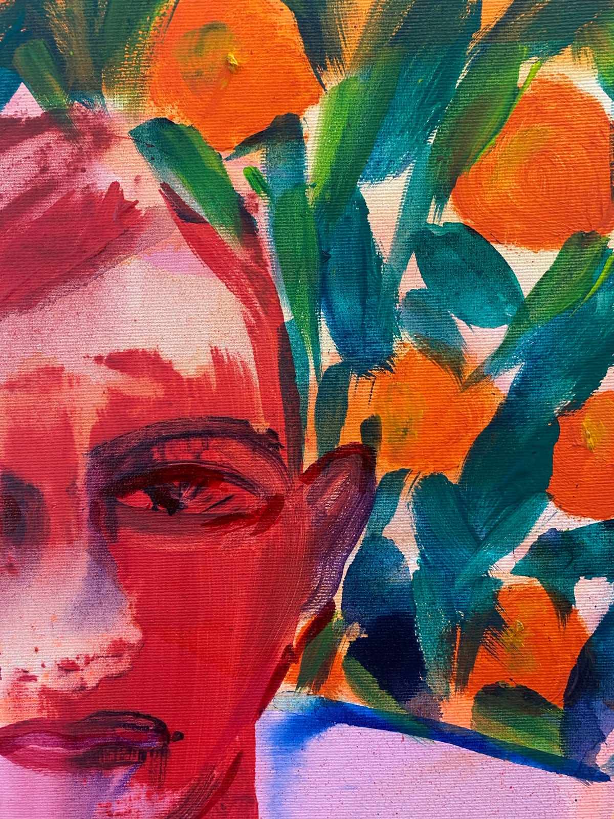 Omar Mahfoudi painting. Moroccan Artist. Contemporary African art in Paris. AFIKARIS Gallery. Acrylic and ink on paper and canvas. Figurative. Abstraction. Cinematic paintings.