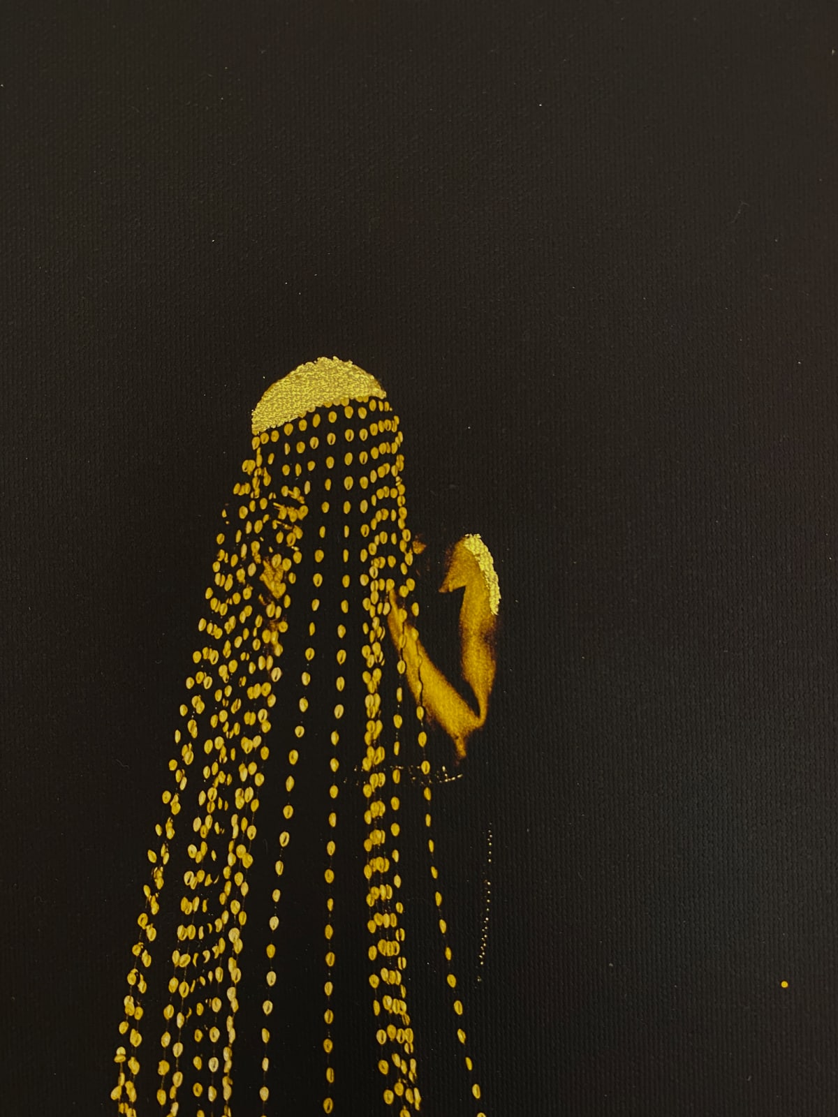 Marc Posso photograph. Gabonese Artist. Young artist. Contemporary african art in Paris. AFIKARIS Gallery. Self-taught Photographer. Photography printed on canvas. Diversity of the African continent. Gold photography.