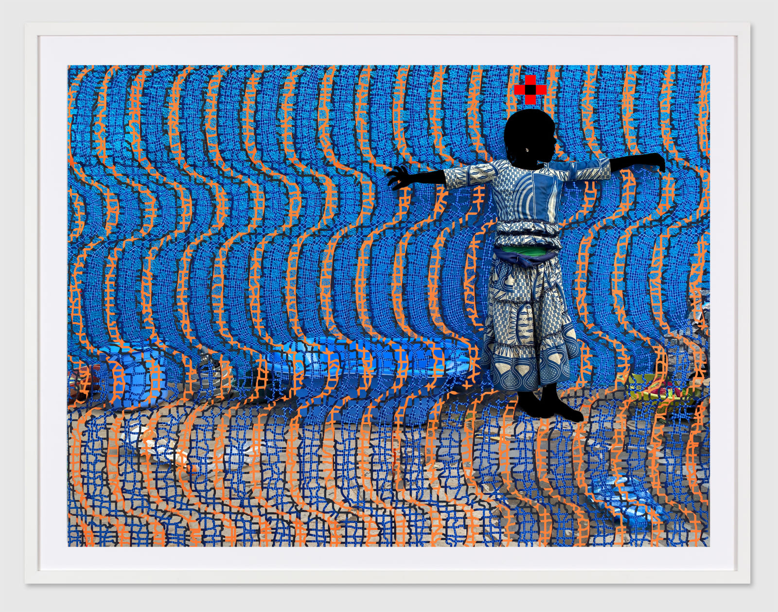 Saidou Dicko photograph. Burkinabè Artist. Contemporary African Art in Paris. AFIKARIS Gallery. Self-taught artist. Painted photography. Echoes to Peulh tradition. Figurative and poetic photography.