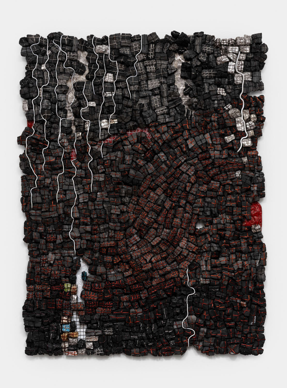 Eva Obodo. Nigerian Artist. Contemporary African Art. Nsukka school. Large-scale installations. Charcoal and rope sculptures. Fabric, burlap, and natural fibers. Tactile textures. Material hybridity. Memory and identity. Cultural narratives. Contemporary conceptual frameworks. Craftsmanship. Resilience. Contemporary culture