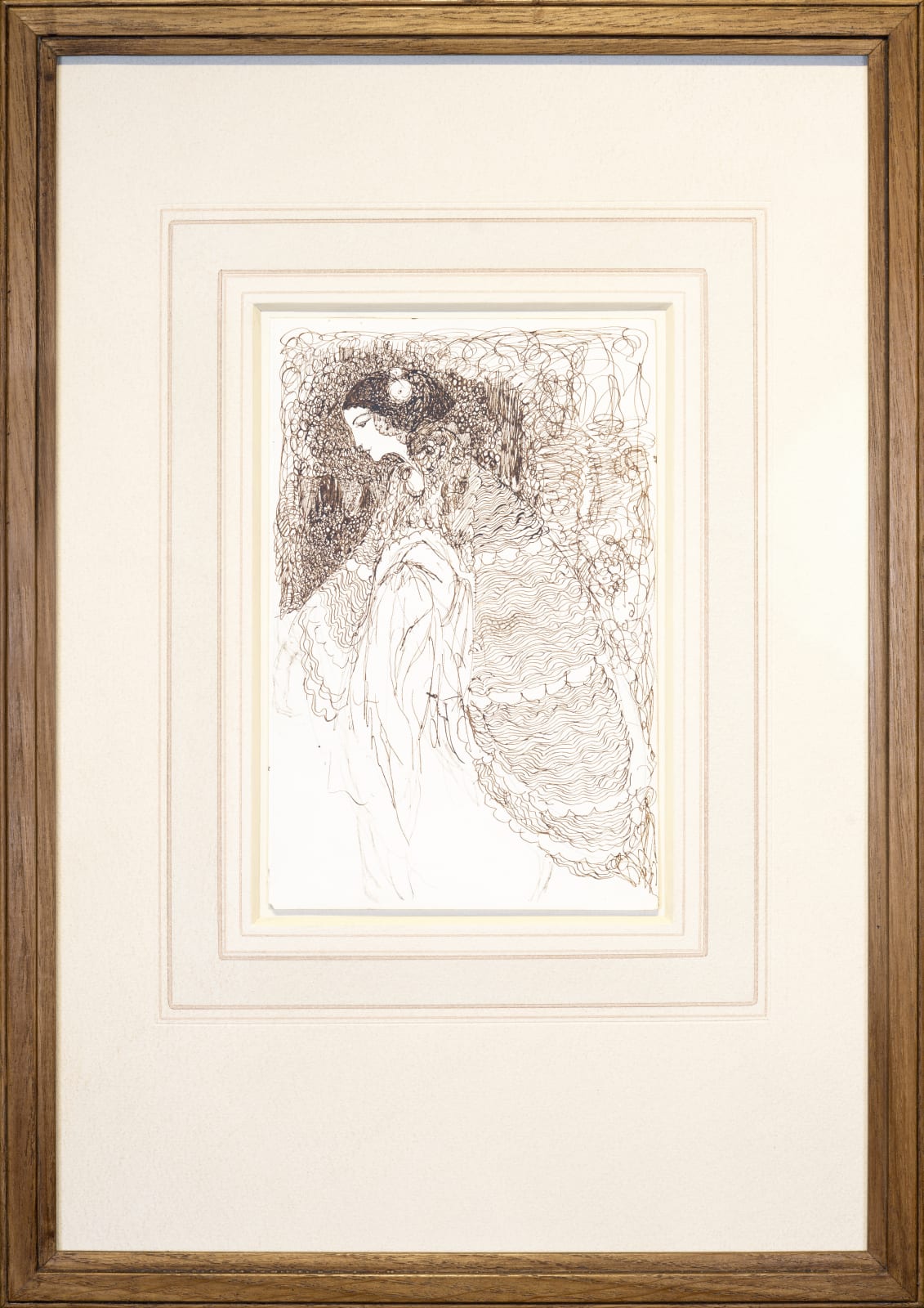 Annie French, A Lady wearing a cloak looking down