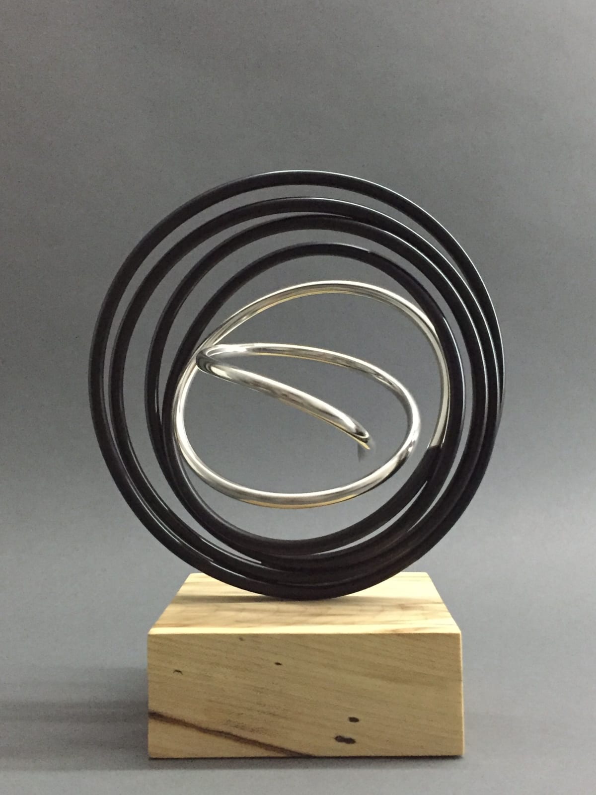 Mark Beattie, Silver in Black Spiral, 2017