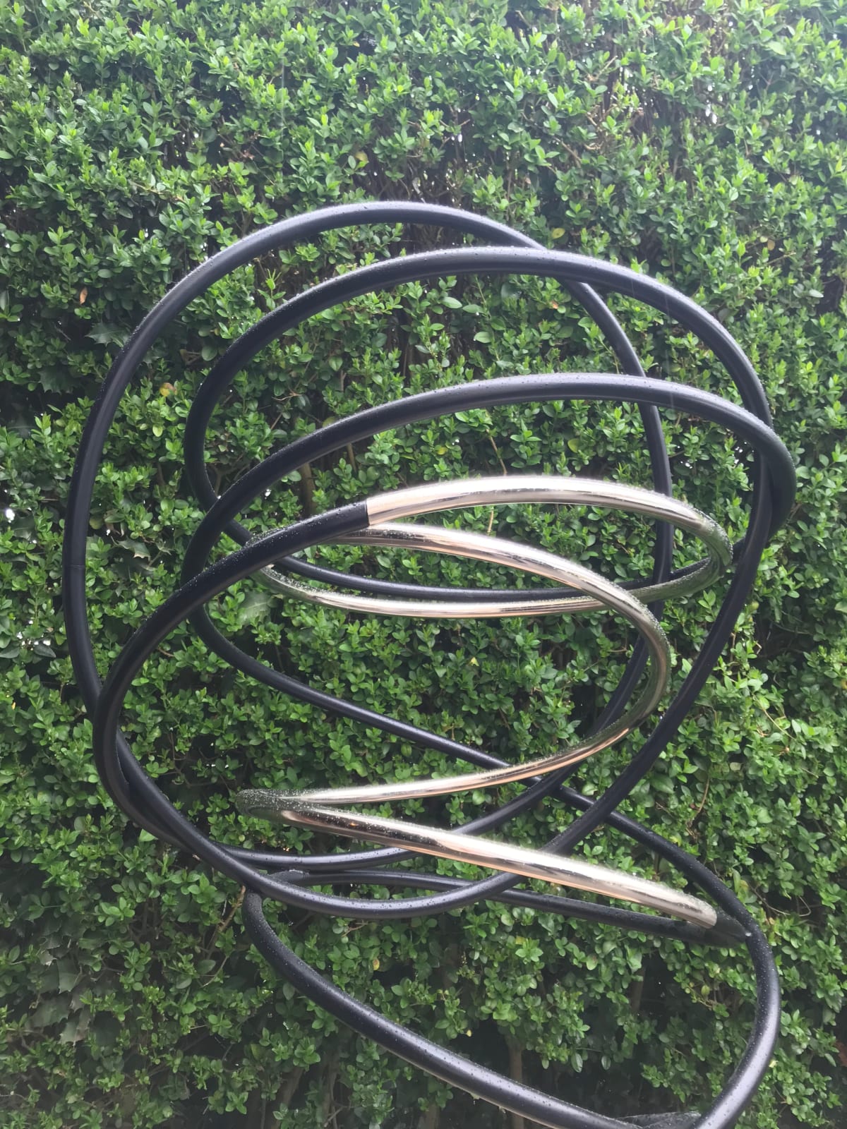 Mark Beattie, Silver in Black Tall Spiral, 2018
