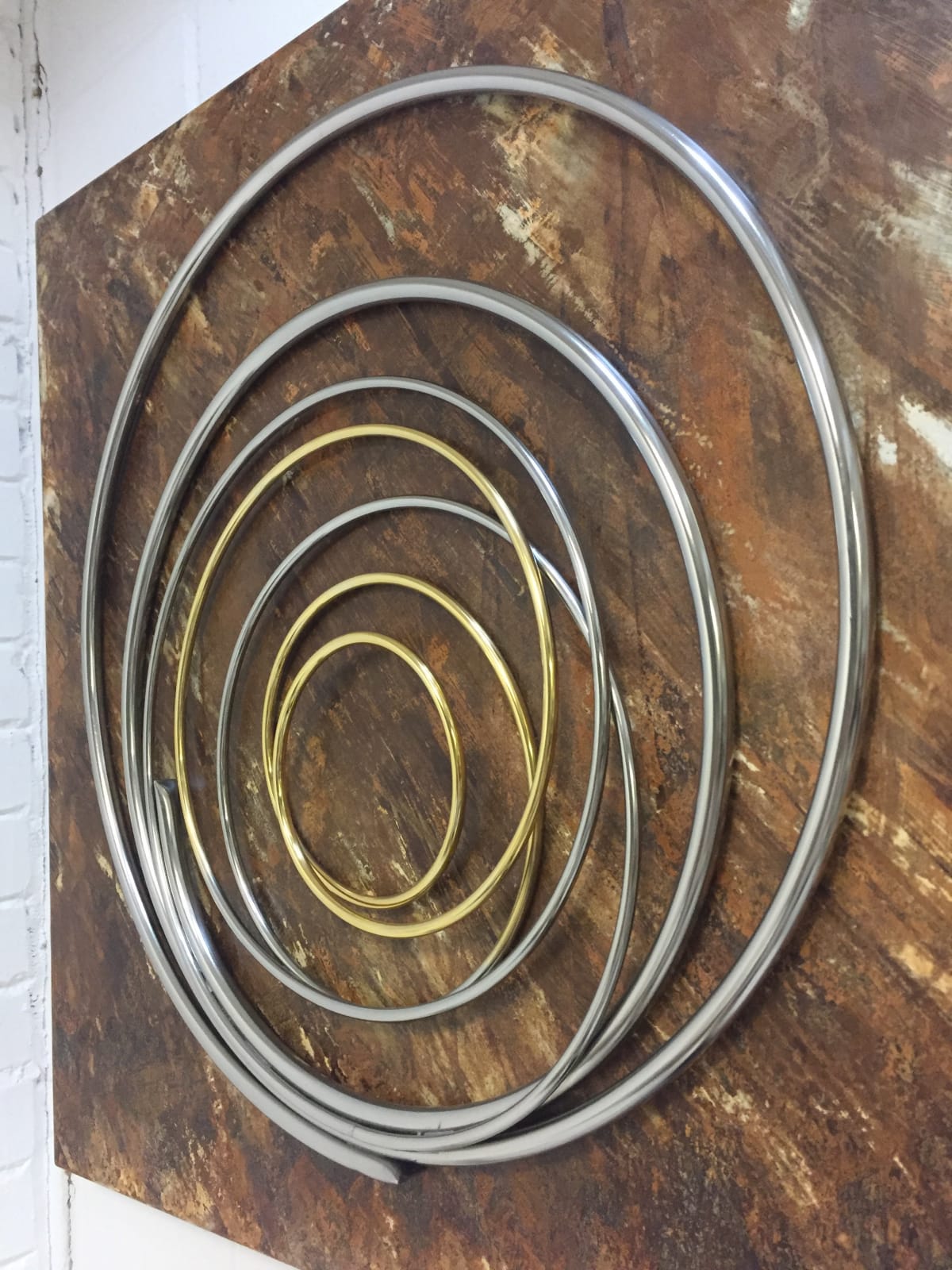 Mark Beattie, Gold in Silver on Steel II, 2017