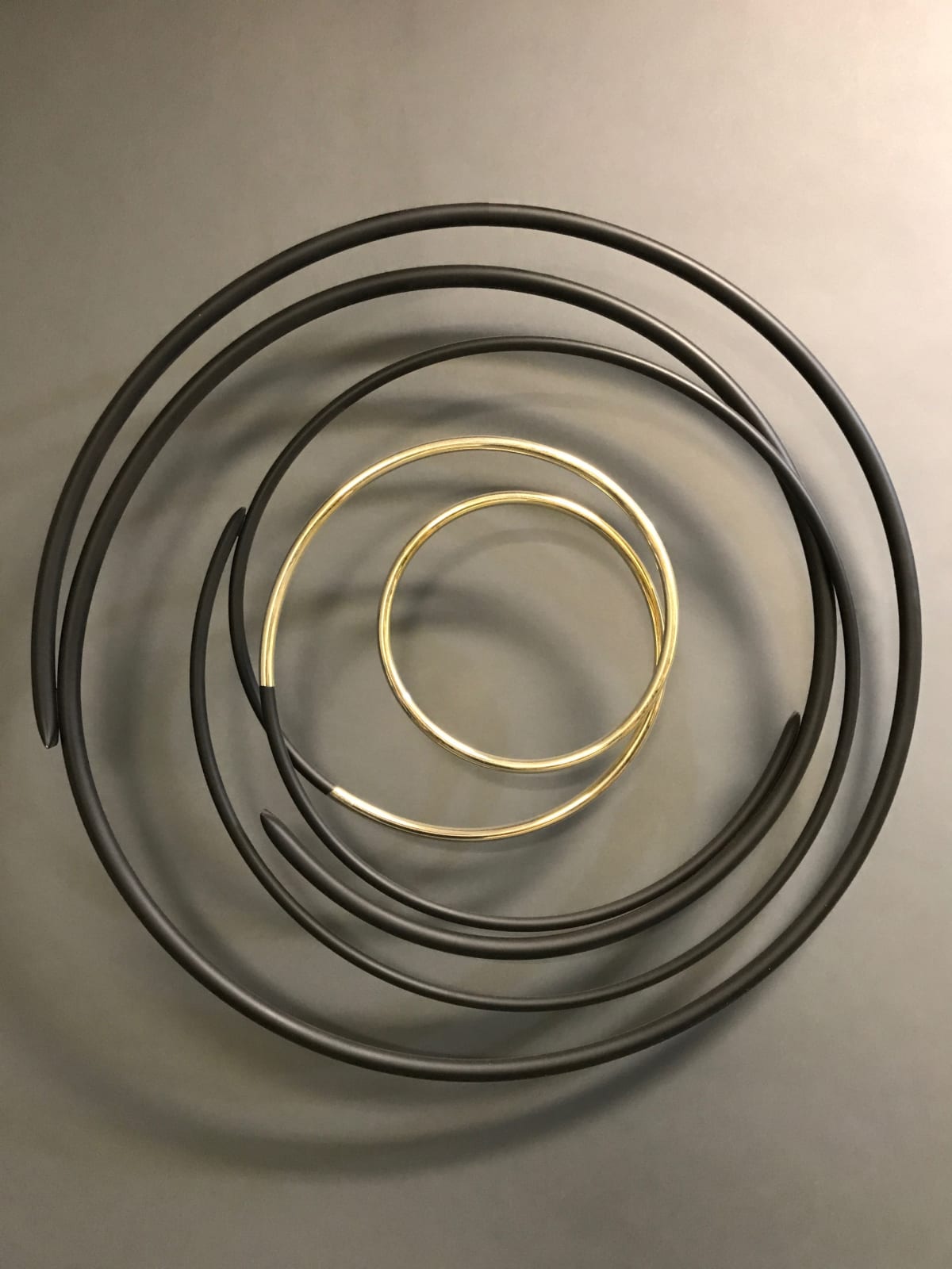 Mark Beattie, Gold in Black Spiral, 2017