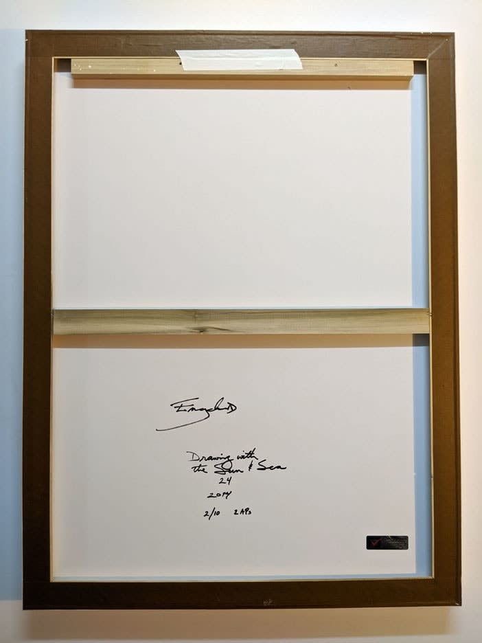 Jason Engelund, Drawing with the Sun & Sea, 24, 2014