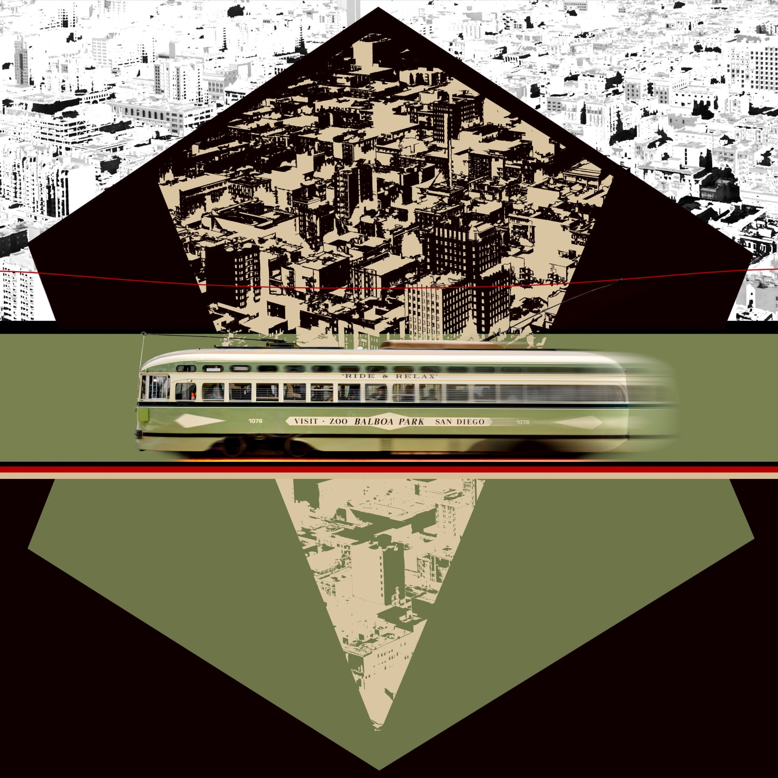 Mike Sanchez, San Francisco Streetcar, Balboa Park, San Diego, California, 2018