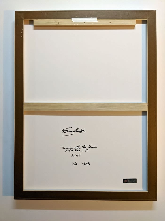 Jason Engelund, Drawing with the Sun & Sea, 40, 2014