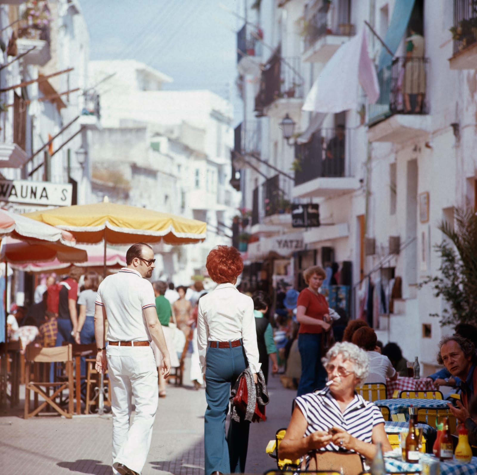 Walter Rudolph, Shoppers in Ibiza Marina, Spain, 1976