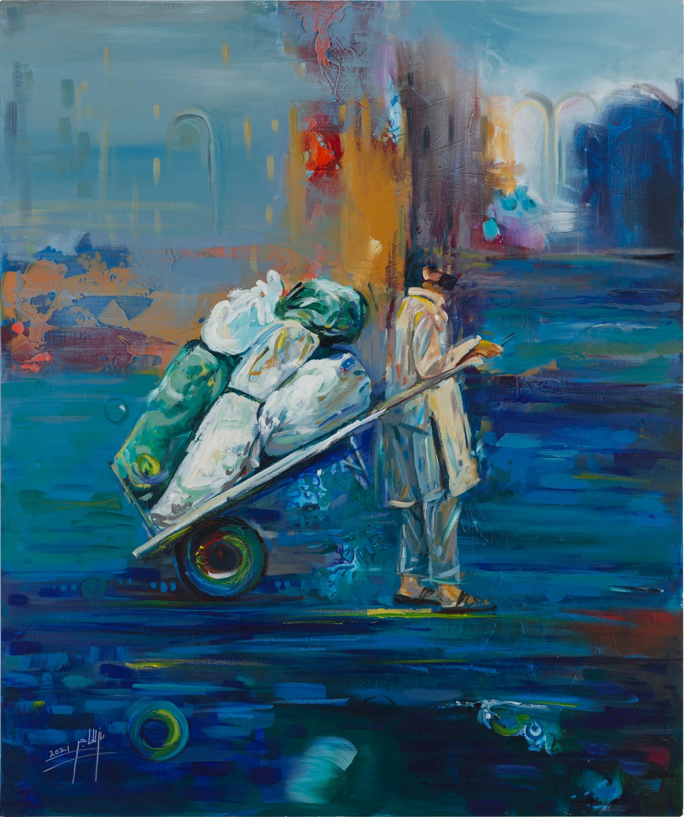 Mona Al Khaja, The Cart Owner, 2021