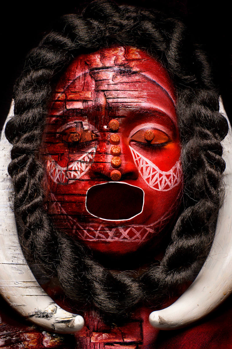 Teddy Mitchener, Tikar mask (series Disappearing Africa), 2018