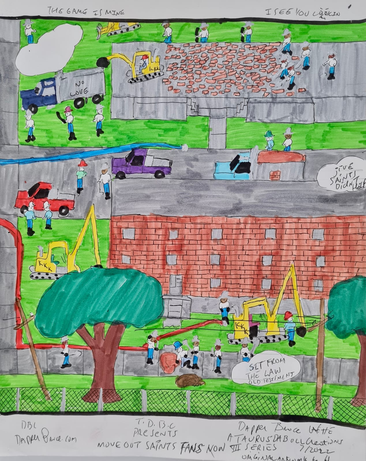 Dapper Bruce Lafitte, Move Out Saints Fans Now, 2022 Alchemy Gallery