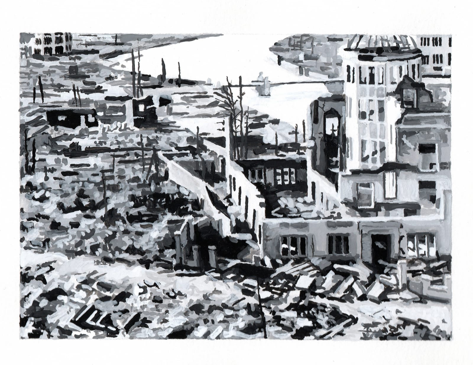 Alexander Adams, Ruins, Hiroshima, 1945, 29-31 October 1996
