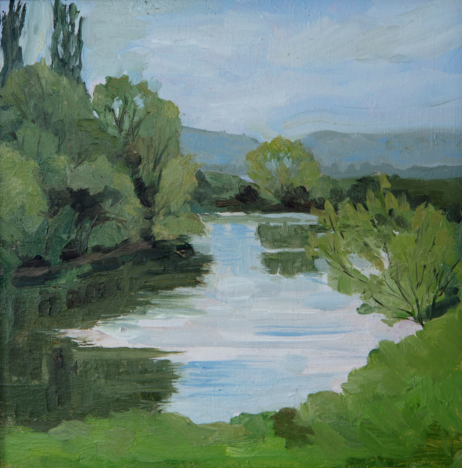 Angie Spencer, Banks of Green Willow (sketch), 2025