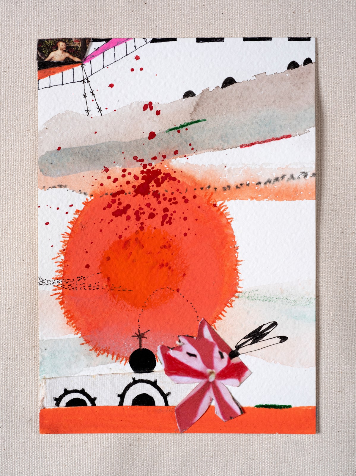 Virginia Verran, Orange-Red (Outside) Baclony Series no 1, 2020