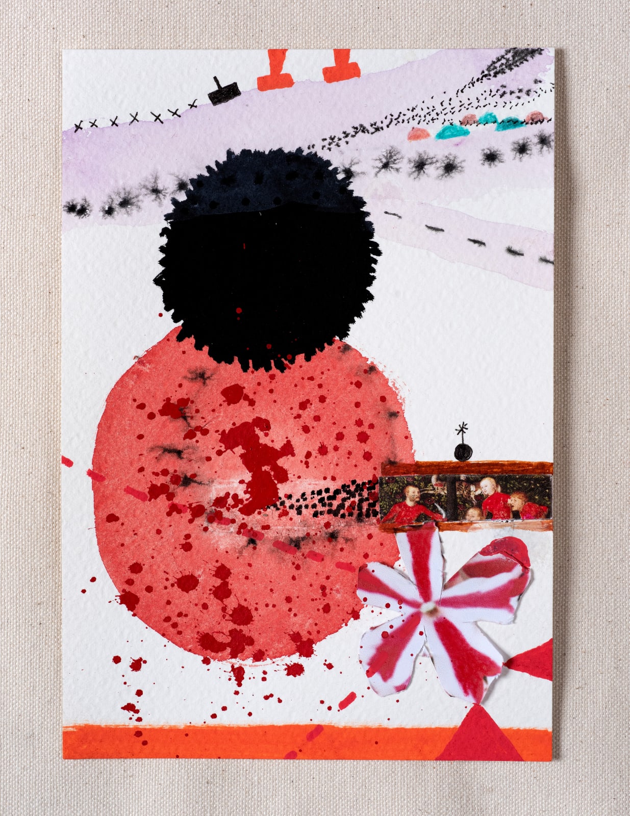 Virginia Verran, Orange-Red (Outside) Balcoony Series no 2, 2020