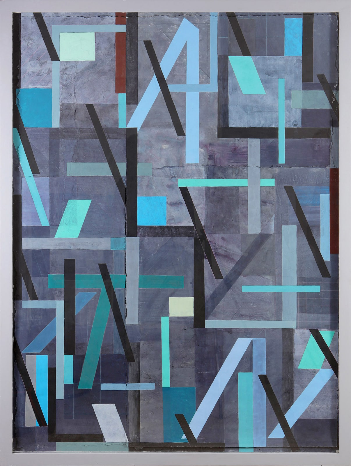 2023_paint, ink, graphite on paper_Black Rain_135 x 100cm