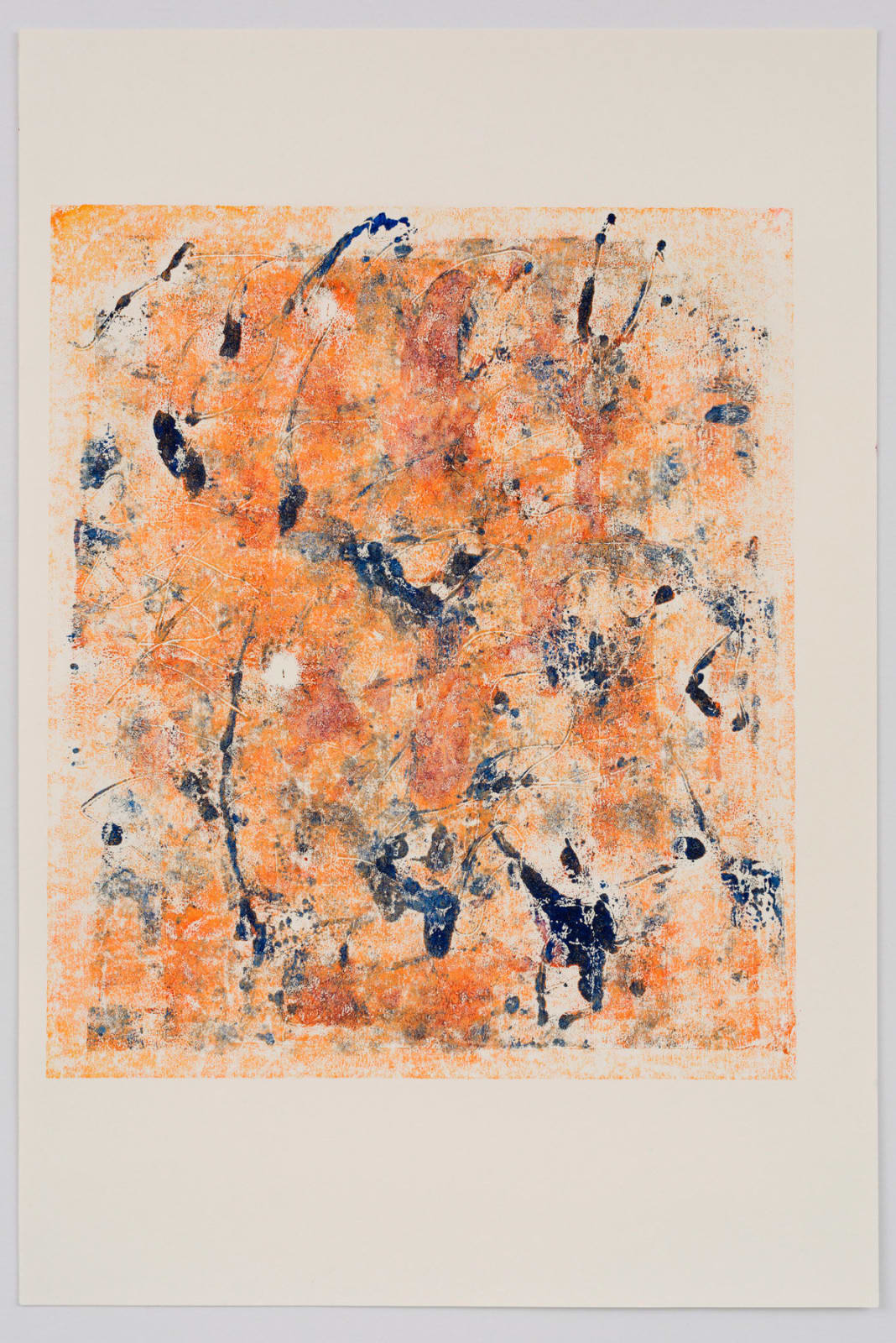 Rebecca Meanley, Untitled (orange-dark blue), 2022