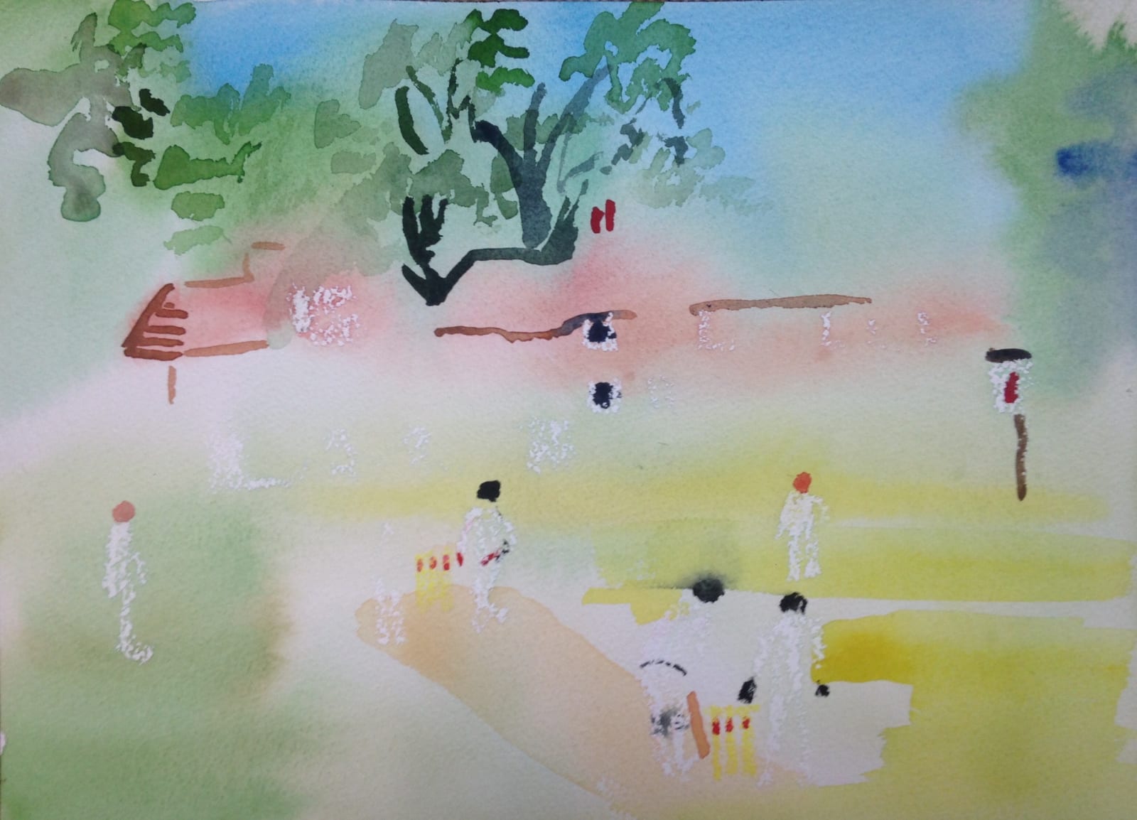 Archie Franks, 'A Village Cricket Match', 2021