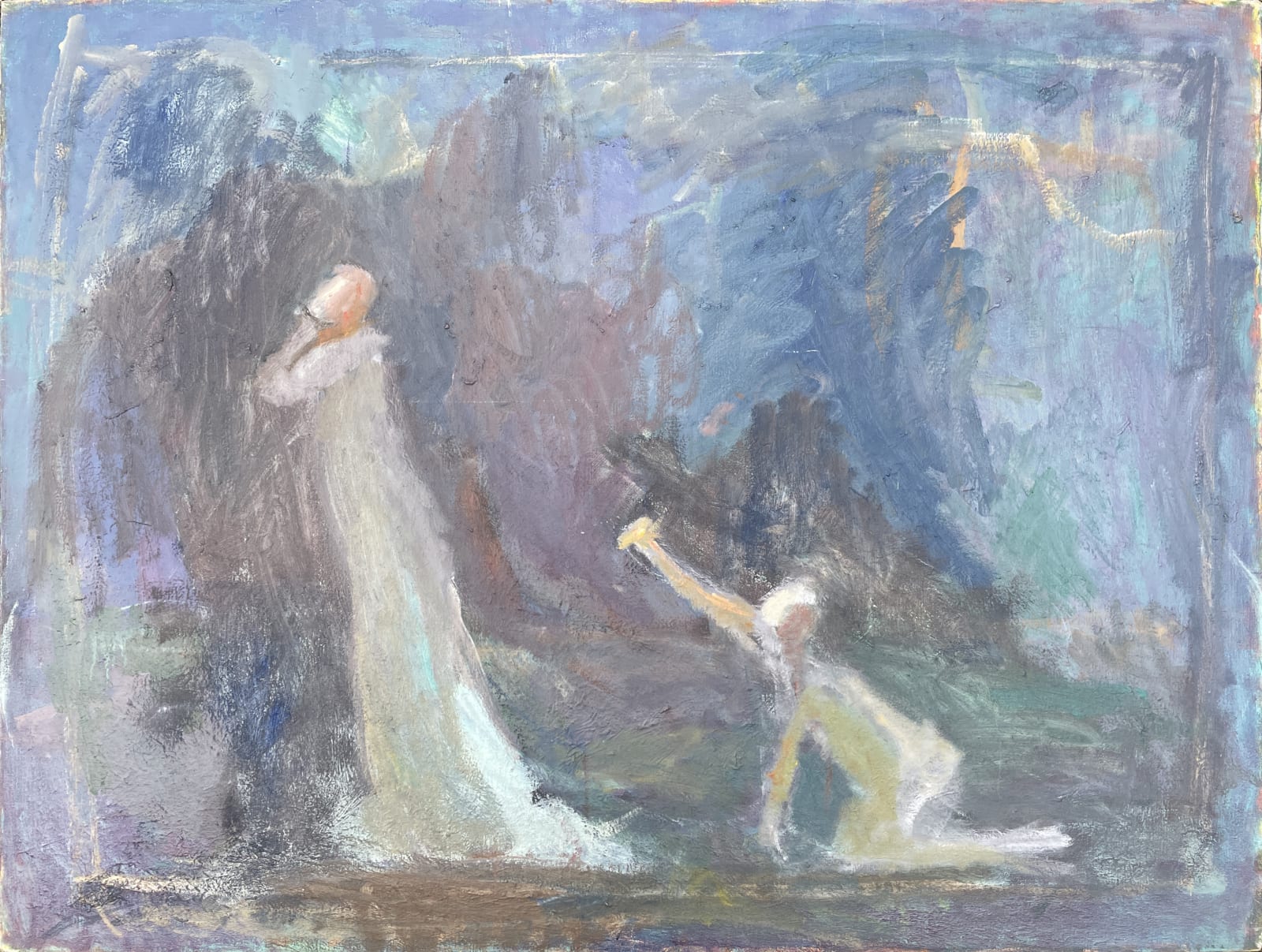 Susannah Fiennes, Reaching Out (Blue Background), 2001-2022