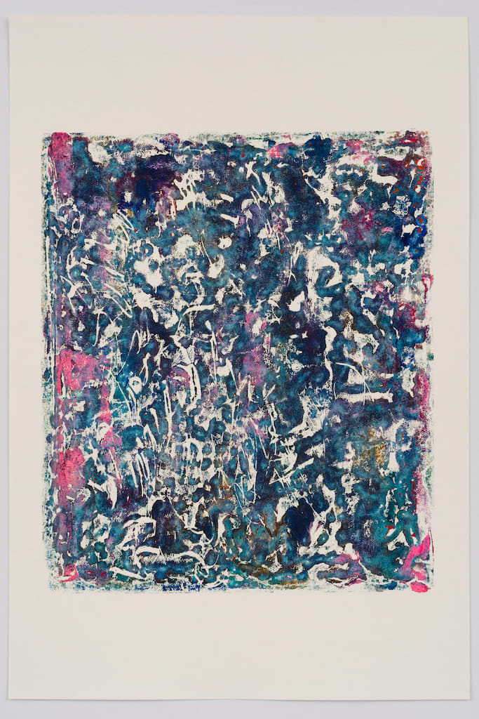 Rebecca Meanley, Untitled (pink-phalo blue), 2022