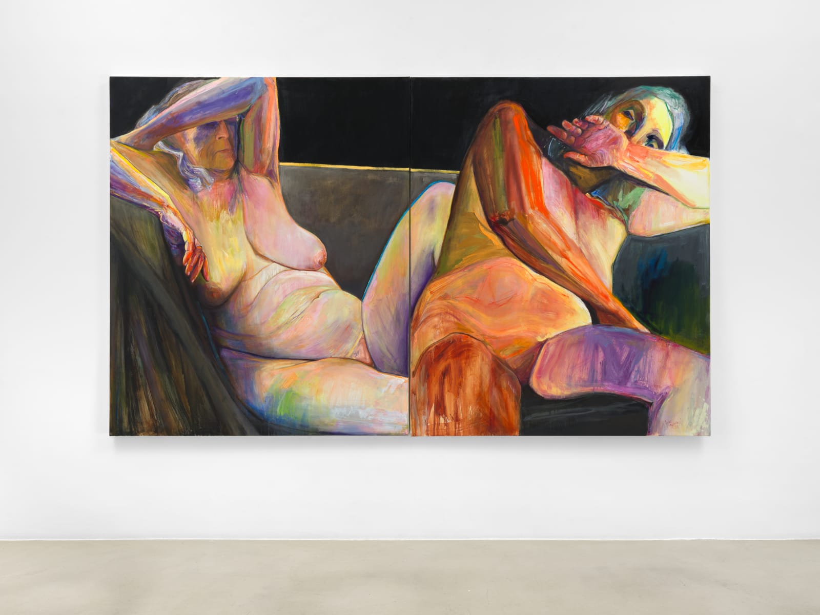 Joan Semmel, Couch Diptych, 2019