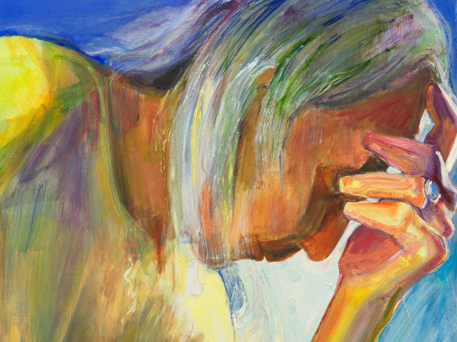 Joan Semmel, White Hair, 2020