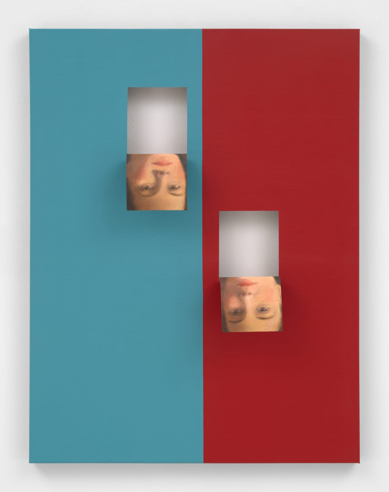Valeska Soares, Doubleface (Cobalt Blue/ English Red), 2019