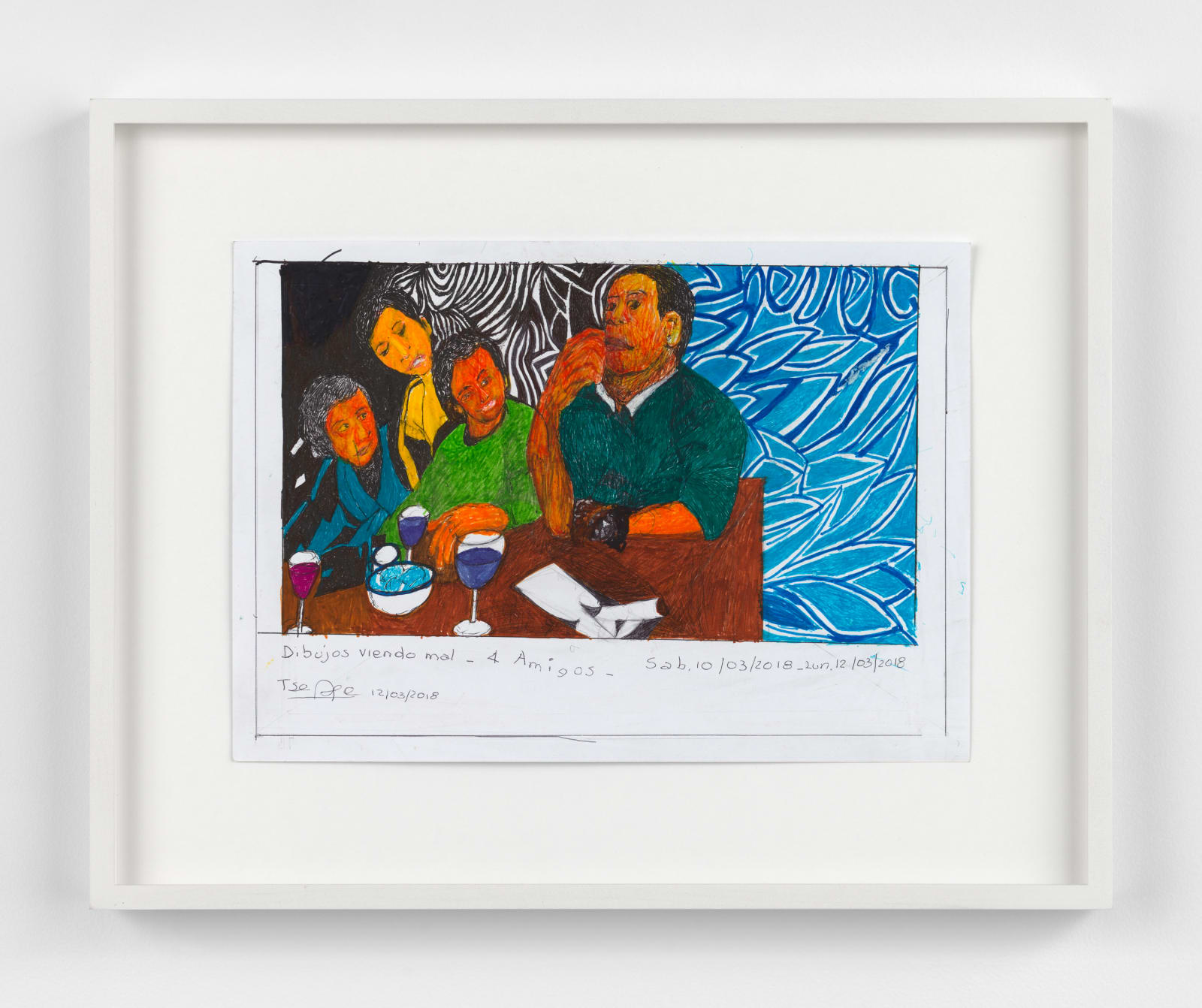 Teresa Burga, Dibujos viendo mal - 4 Amigos - Sab. 10/03/2018 - Lun. 12/03/2018, 2018