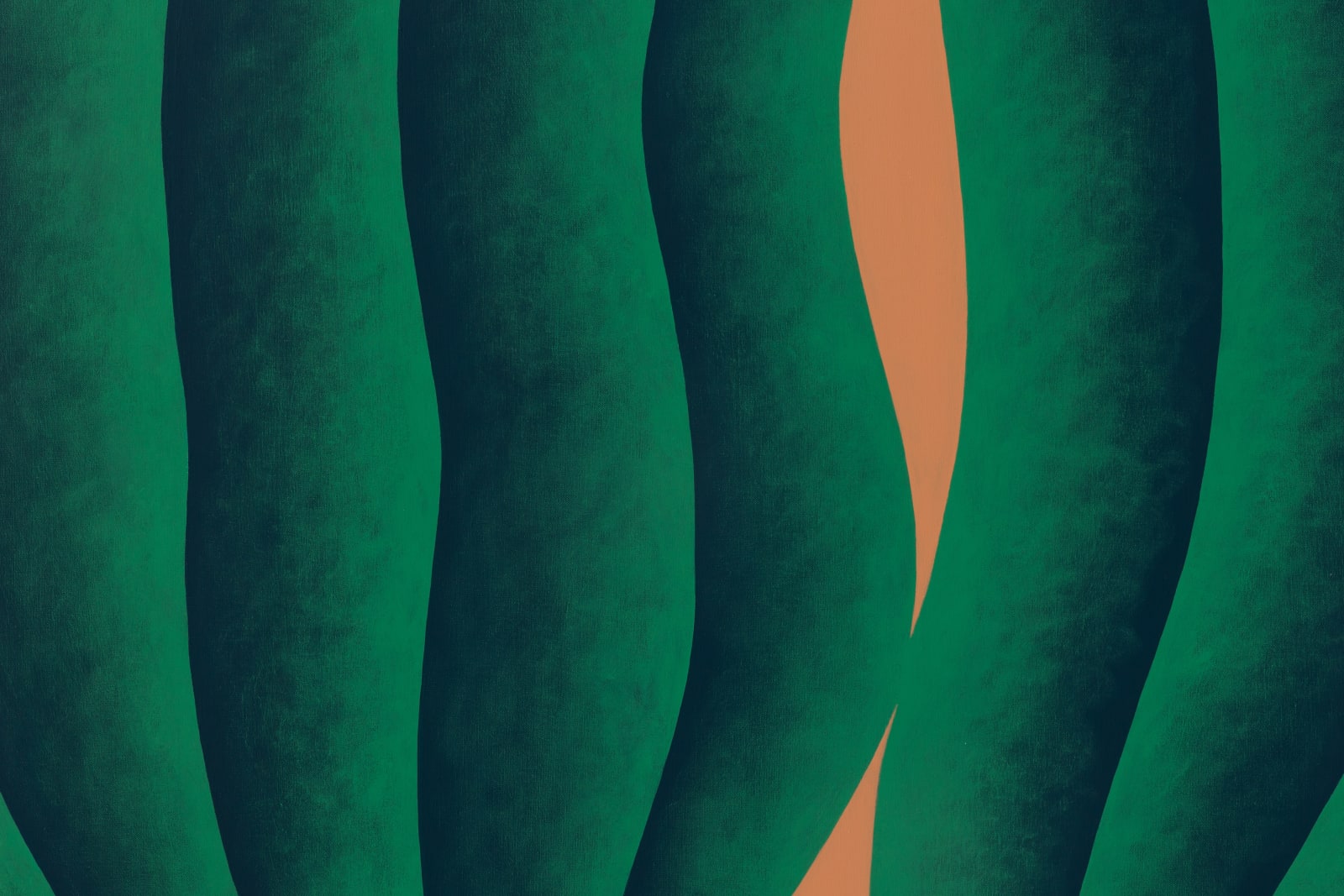 Corydon Cowansage, Splitting (Green and Peach), 2022