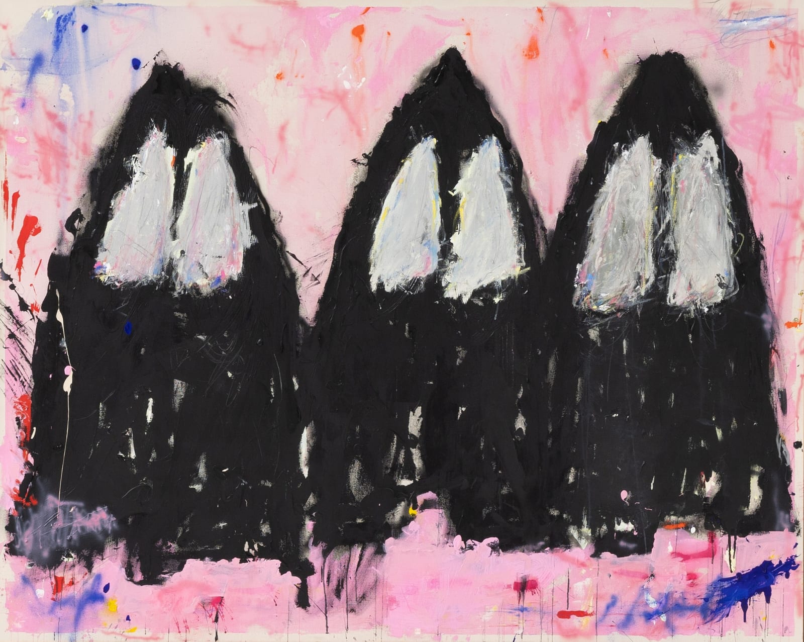 Marria Pratts, 3 Ghosts on Sunrise (from my car), 2023