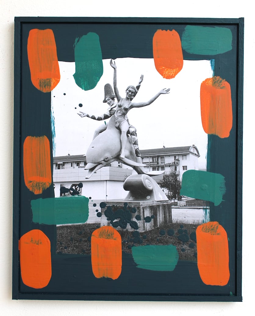 Casper Aguila, The famous Titanic scene on a dolphin, 2022