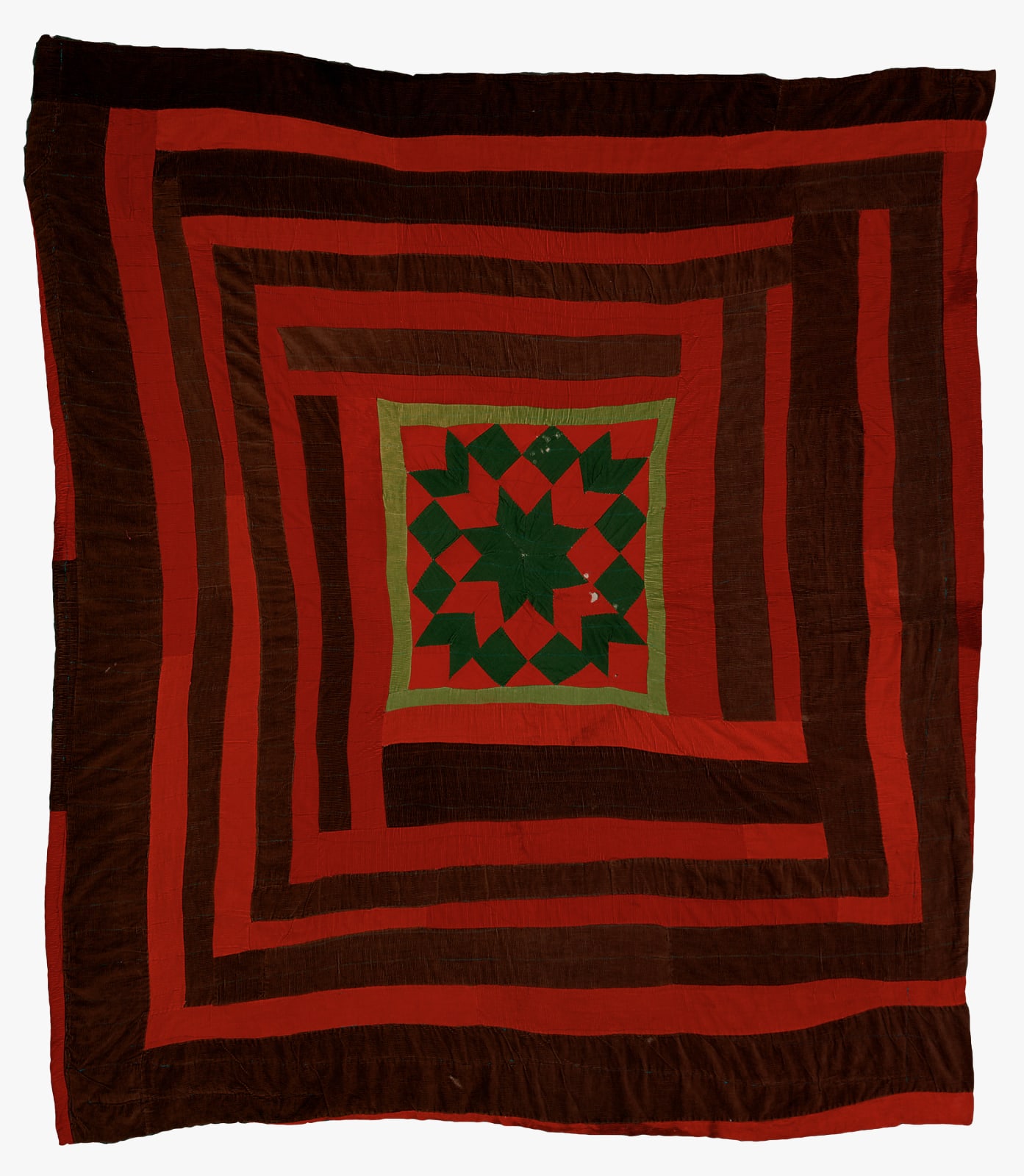 Lutisha Pettway, 'Housetop' variation with 'Star' medallion, c. 1975