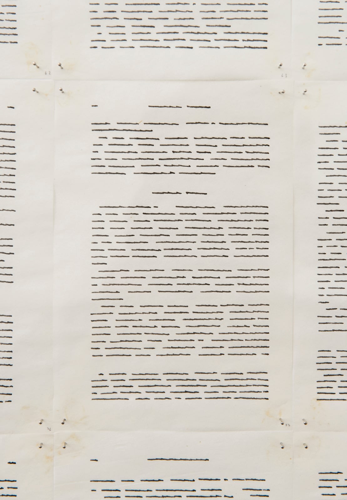 Irma Blank, Trascrizioni, All Around, 1976